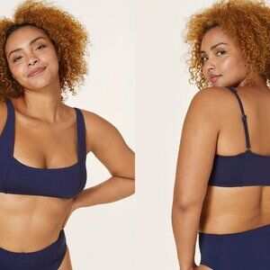 NWT ANDIE havana bikini top in navy AT107 (L)
